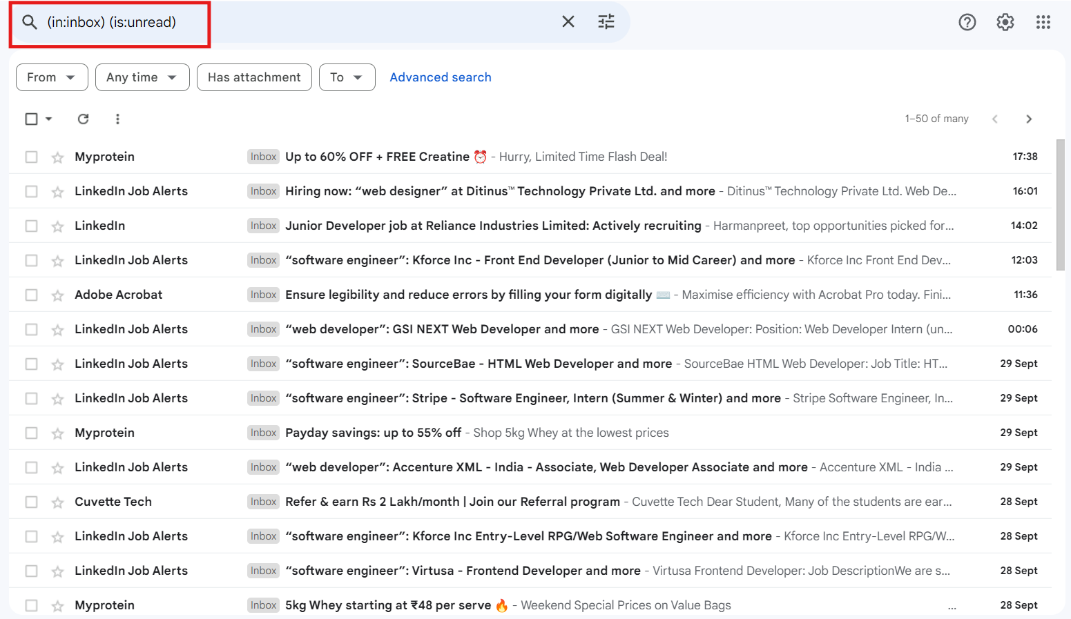 How To Bulk Delete All Unread Emails from Gmail 1