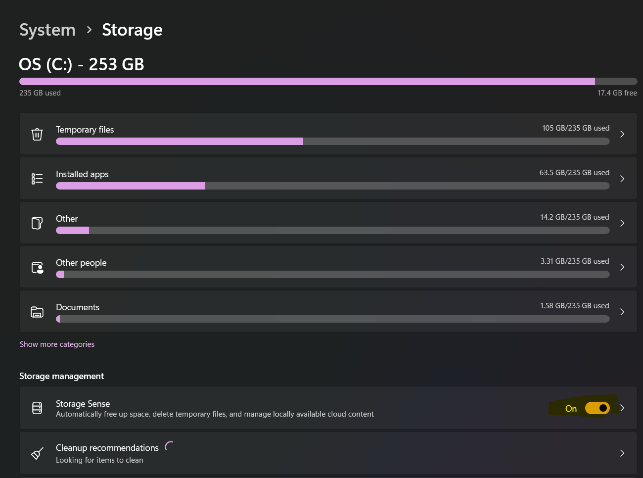 Storage Sense